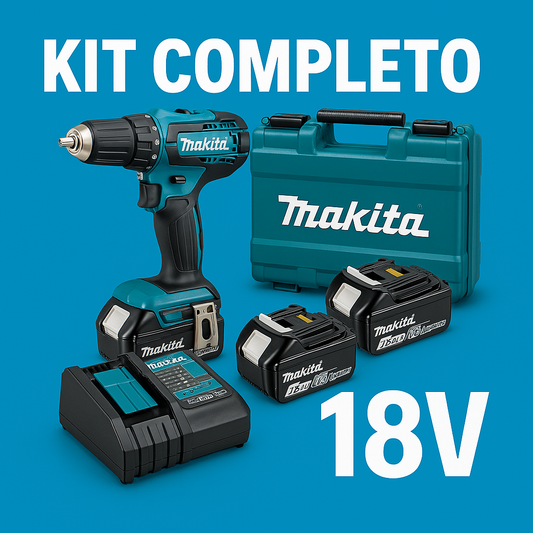 KIT ORIGINALE: TRAPANO AD IMPATTO POTENTE + 45 ACCESSORI + 2 BATTERIE 48V